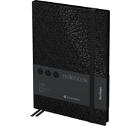 Записная книжка Berlingo DoubleBlack А5, 80 л, кожзам, черный срез, черная, с рисунком NB0_94503