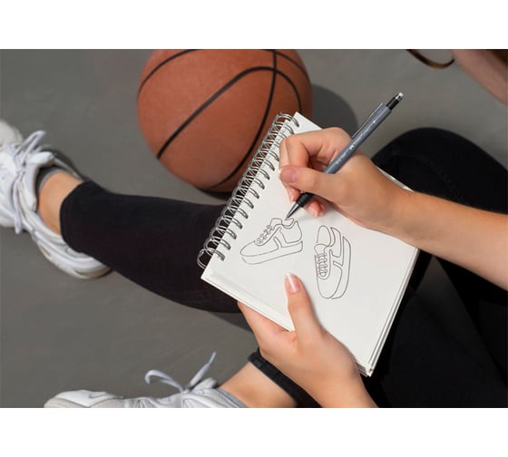 Механический карандаш Faber-Castell grip 1347 в, 0.7 мм, грип, с ластиком, автоподача грифеля, серый 134789