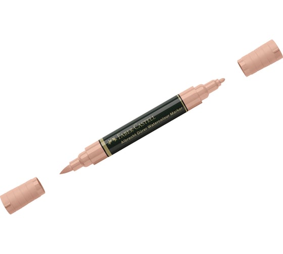 Пигментированный акварельный маркер Faber-Castell albrecht dürer, цвет 132 бежево-красный, двухсторонний, кистевой/пулевидный 160432