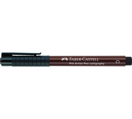 Капиллярная ручка Faber-Castell pitt artist pen calligraphy цвет 175 темная сепия, с 2.5 мм, пишущий узел каллиграфический 167575
