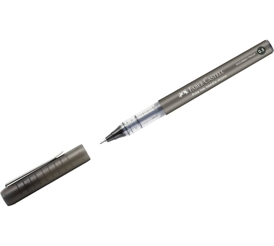 Ручка-роллер Faber-Castell free ink needle черная, 0.5 мм, одноразовая 348602