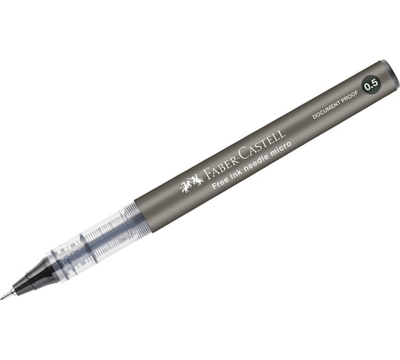 Ручка-роллер Faber-Castell free ink needle черная, 0.5 мм, одноразовая 348602