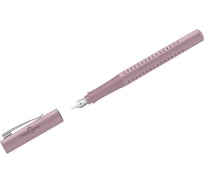 Перьевая ручка Faber-Castell grip 2010 синяя, м 0.75 мм, трехгранный, дымчато-розовый корпус 140824