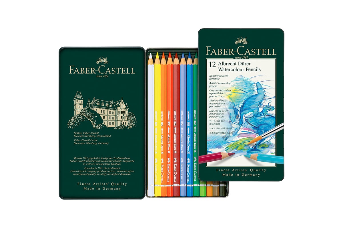Художественные акварельные карандаши Faber-Castell albrecht dürer, 12 ...