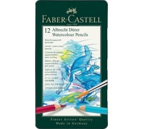 Художественные акварельные карандаши Faber-Castell albrecht dürer, 12 цветов, металлическая коробка 117512