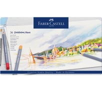 Художественные акварельные карандаши Faber-Castell goldfaber aqua, 36 цветов, металлическая коробка 114636