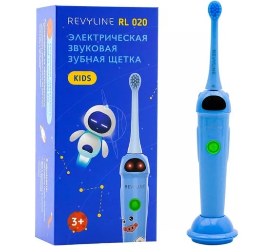 Детская электрическая зубная щетка Revyline RL020, цвет синий 5401