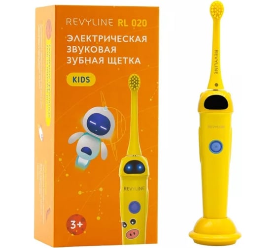 Детская электрическая зубная щетка Revyline RL020, цвет оранжевый 5384