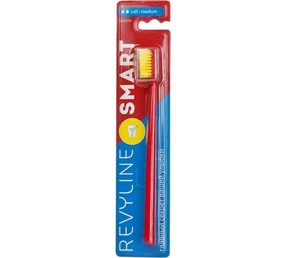 Зубная щетка Revyline SM6000 Smart красная с желтой щетиной 6933