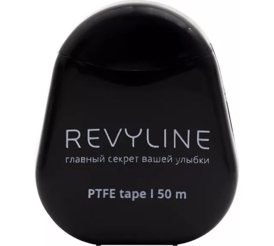 Зубная нить Revyline PTFE Black Edition, мятная вощеная, 50 м 5519