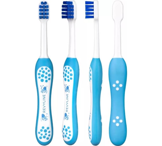 Детская зубная щетка Revyline Baby, S3900, голубая, Soft 7069