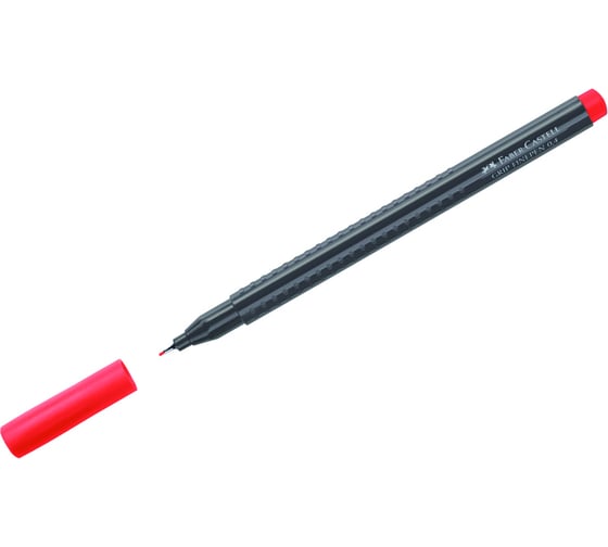Набор капиллярных ручек Faber-Castell grip finepen 10 цветов, 0,4мм, трехгранные, пластиковый чехол, европодвес 151610