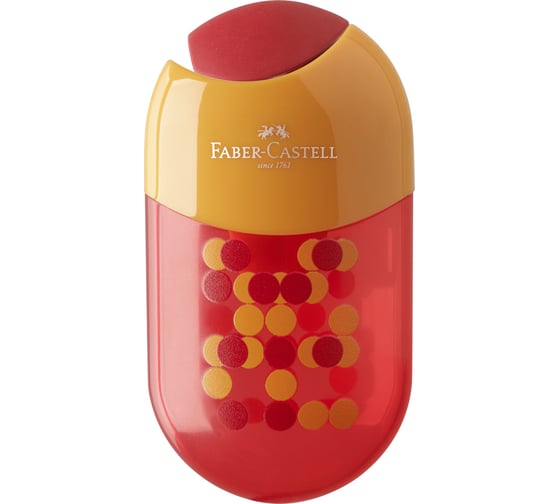 Набор чернографитных карандашей Faber-Castell grip two tone 2 шт, трехгранные, заточенные, ластик-точилка, блистер 183587