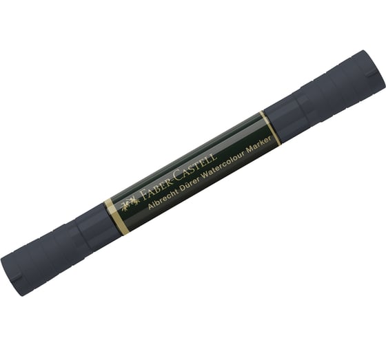 Пигментированный акварельный маркер Faber-Castell albrecht dürer, цвет 235 холодный серый vi, двухсторонний, кистевой/пулевидный 160535