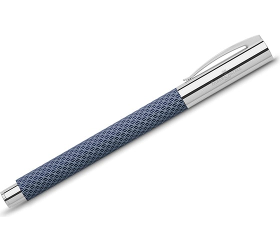 Перьевая ручка Faber-Castell ambition opart deep water синяя, м 0.75 мм, корпус глубокий синий, картонная коробка 147120