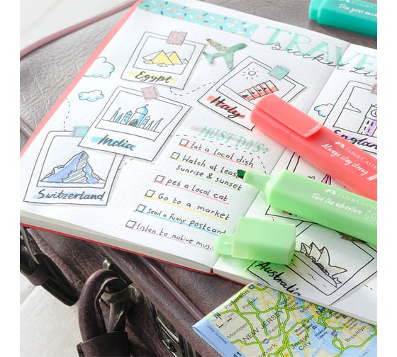 Набор текстовыделителей Faber-Castell tl 46 pastel 8 цветов, 1-5 мм, картон 254626