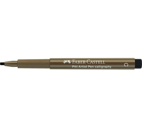 Капиллярная ручка Faber-Castell pitt artist pen calligraphy цвет 178 нуга, с 2.5 мм, пишущий узел каллиграфический 167978