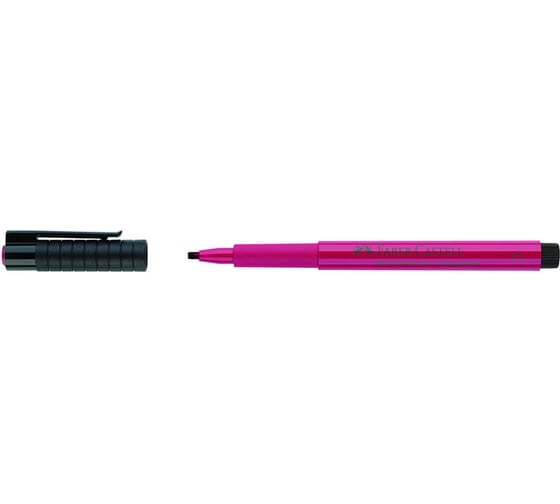 Капиллярная ручка Faber-Castell pitt artist pen calligraphy цвет 127 розовый кармин, с 2.5 мм, пишущий узел каллиграфический 167527
