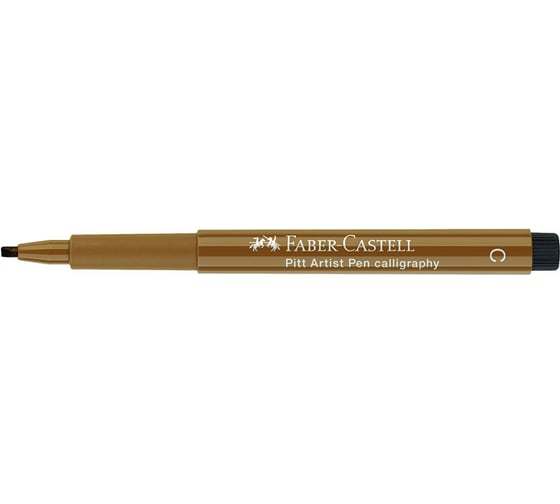 Капиллярная ручка Faber-Castell pitt artist pen calligraphy цвет 180 умбра натуральная, с 2.5 мм, пишущий узел каллиграфический 167580