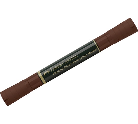 Пигментированный акварельный маркер Faber-Castell albrecht dürer, цвет 175 темная сепия, двухсторонний, кистевой/пулевидный 160475
