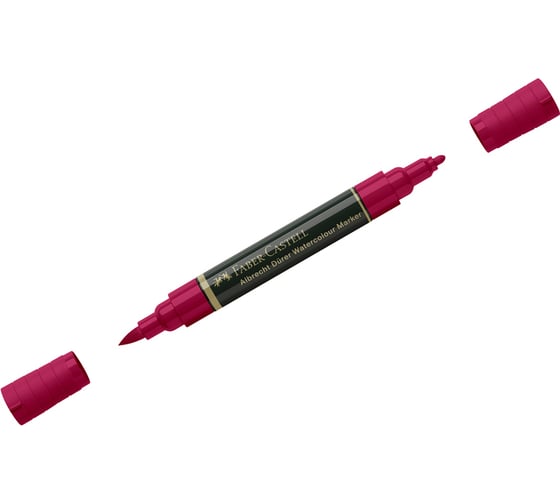 Пигментированный акварельный маркер Faber-Castell albrecht dürer, цвет 127 розовый кармин, двухсторонний, кистевой/пулевидный 160427