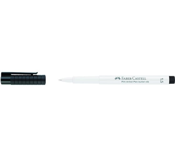 Капиллярная ручка Faber-Castell pitt artist pen цвет 101 белый, 1,5 мм, пишущий узел пуля 167893
