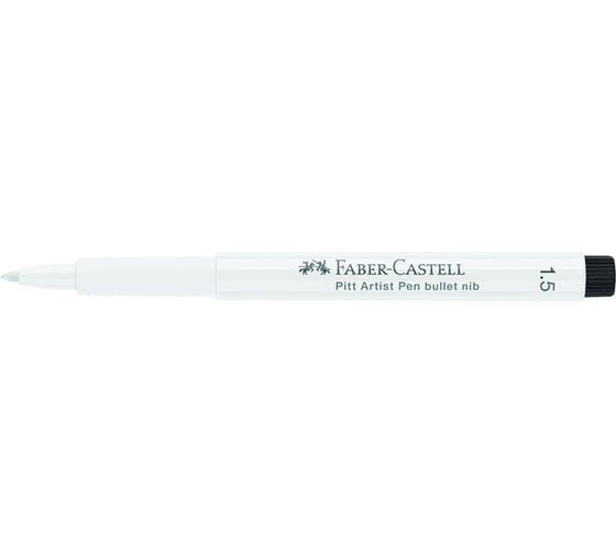Капиллярная ручка Faber-Castell pitt artist pen цвет 101 белый, 1,5 мм, пишущий узел пуля 167893