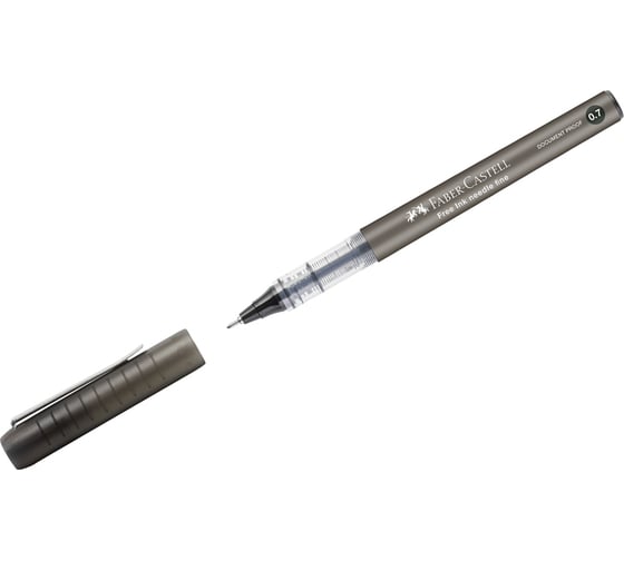 Ручка-роллер Faber-Castell free ink needle черная, 0.7 мм, одноразовая 348299