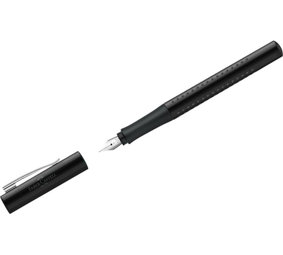 Перьевая ручка Faber-Castell grip 2010 синяя, м 0.75 мм, трехгранный, черный корпус 140816