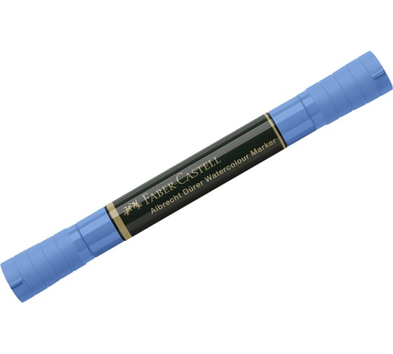 Пигментированный акварельный маркер Faber-Castell albrecht dürer, цвет 120 ультрамарин, двухсторонний, кистевой/пулевидный 160420 1