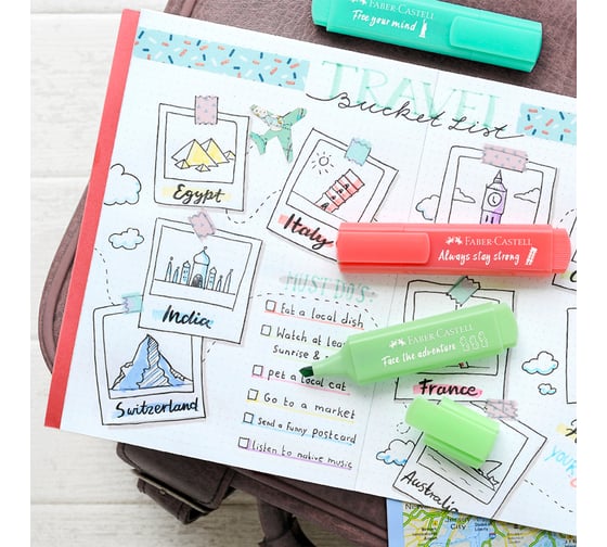 Набор текстовыделителей Faber-Castell tl 46 pastel 4 цвета, 1-5 мм, картон 254625