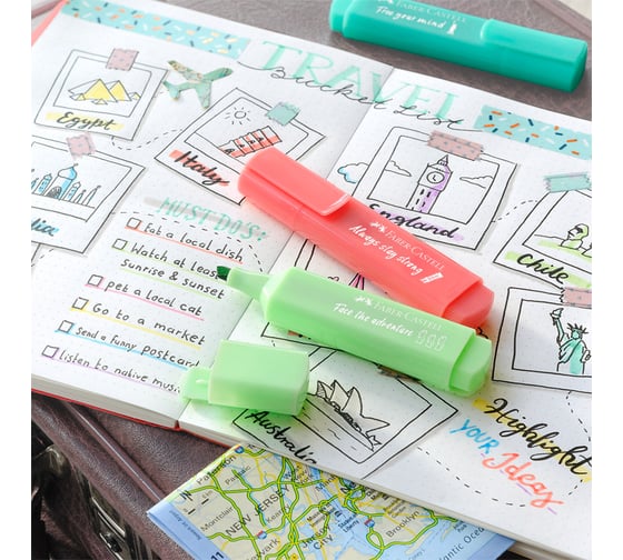Набор текстовыделителей Faber-Castell tl 46 pastel 4 цвета, 1-5 мм, картон 254625