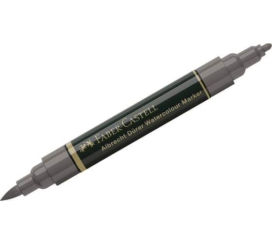 Пигментированный акварельный маркер Faber-Castell albrecht dürer, цвет 273 теплый серый iv, двухсторонний, кистевой/пулевидный 160573