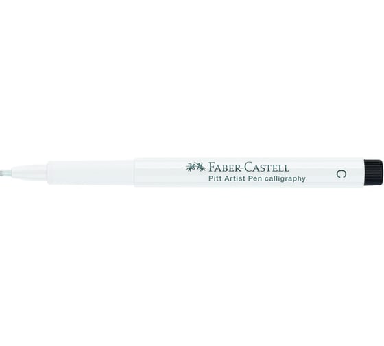 Капиллярная ручка Faber-Castell pitt artist pen calligraphy цвет 101 белый, с 2.5 мм, пишущий узел каллиграфический 167501