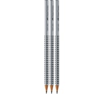 Набор чернографитных карандашей Faber-Castell grip 2001 3 шт, hb/b/2b, заточенные, блистер 263437