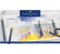 Цветные карандаши Faber-Castell goldfaber, 36 цветов, круглые, заточенные, металлическая коробка 114736
