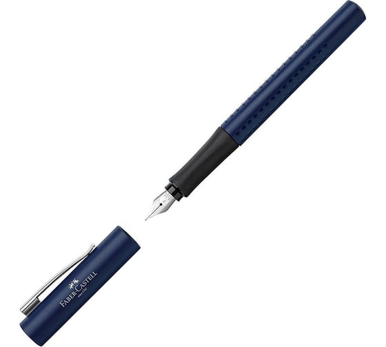 Перьевая ручка Faber-Castell grip 2011 синяя, f 0.6 мм, трехгранный, синий корпус 140806
