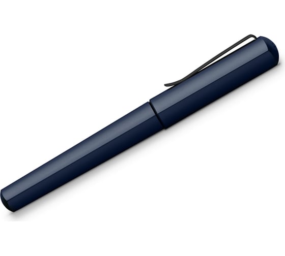 Перьевая ручка Faber-Castell hexo синяя, м 0.75 мм, шестигранный, синий корпус, картонная коробка 150540 1
