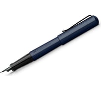 Перьевая ручка Faber-Castell hexo синяя, f 0.6 мм, шестигранный, синий корпус, картонная коробка 150541