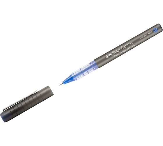 Ручка-роллер Faber-Castell free ink needle синяя, 0.5 мм, одноразовая 348601