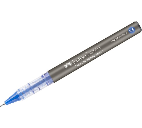 Ручка-роллер Faber-Castell free ink needle синяя, 0.5 мм, одноразовая 348601