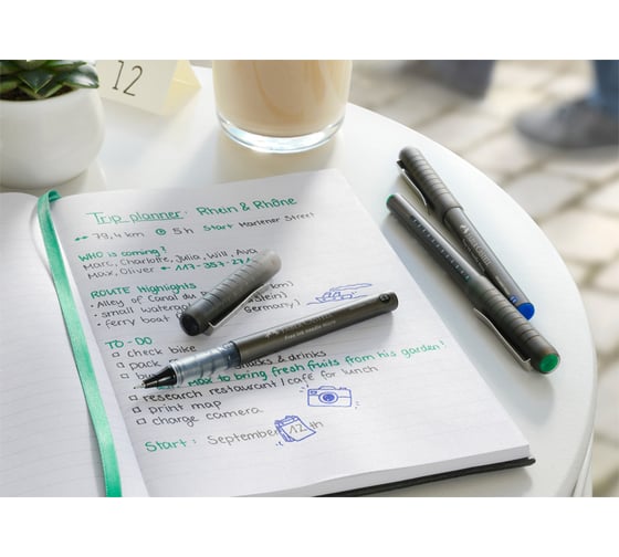 Ручка-роллер Faber-Castell free ink needle синяя, 0.5 мм, одноразовая 348601