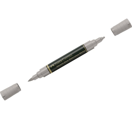 Пигментированный акварельный маркер Faber-Castell albrecht dürer, цвет 272 теплый серый iii, двухсторонний, кистевой/пулевидный 160572