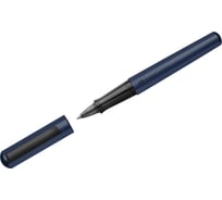 Ручка-роллер Faber-Castell hexo черная, 0.7 мм, шестигранный, синий корпус, картонная коробка 140545