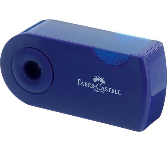 Пластиковая точилка Faber-Castell sleeve 2 отверстия, контейнер, красная/синяя 182701