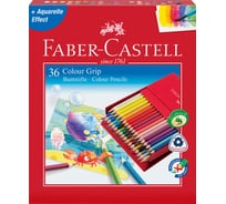 Цветные карандаши Faber-Castell grip 36 цветов, заточенные, студийная коробка 112436