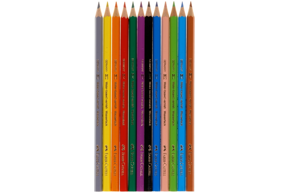 Цветные карандаши Faber-Castell замок, 12 цветов, шестигранные ...