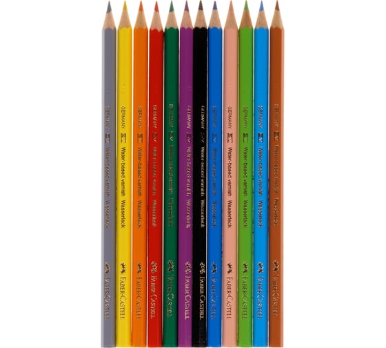 Цветные карандаши Faber-Castell замок, 12 цветов, шестигранные, заточенные, картон, европодвес 120112