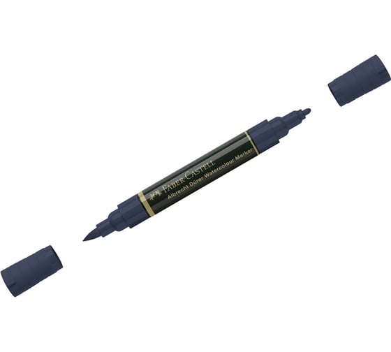 Пигментированный акварельный маркер Faber-Castell albrecht dürer, цвет 157 темный индиго, двухсторонний, кистевой/пулевидный 160457