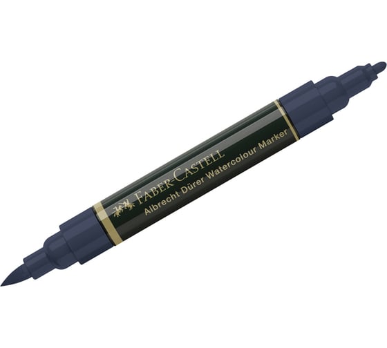 Пигментированный акварельный маркер Faber-Castell albrecht dürer, цвет 157 темный индиго, двухсторонний, кистевой/пулевидный 160457
